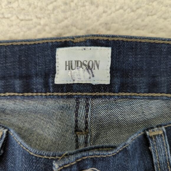 Hudson Byron Five Pocket Straight Zip Fly Jeans Men's Size 30 Stretch Hemmed - Picture 10 of 10